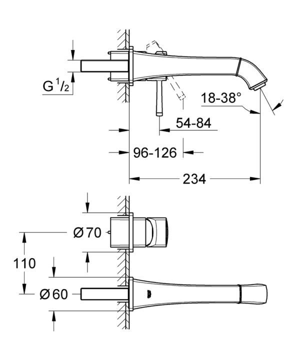 GROHE Grandera 19930000 | Concealed Basin Mixer - Image 2
