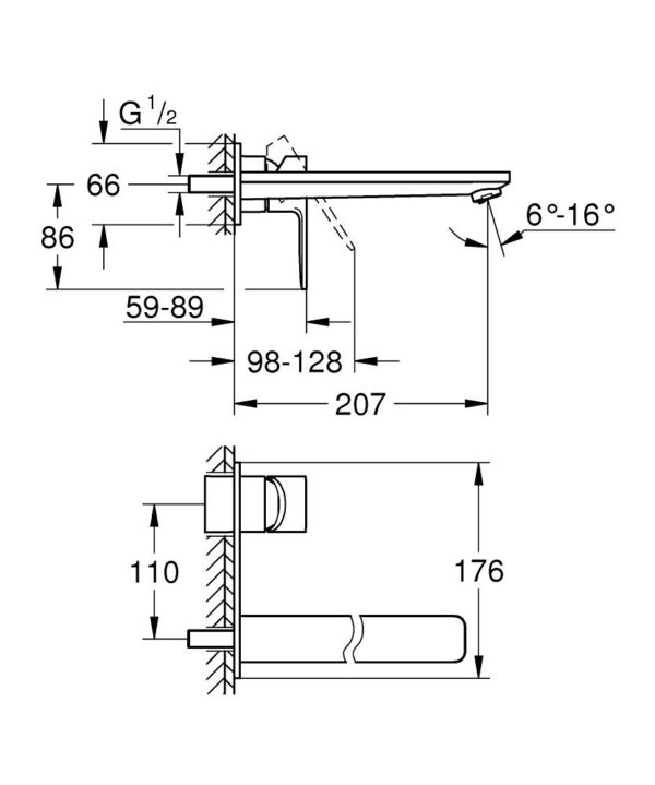 GROHE Lineare 23444001 | Concealed Basin Mixer - Image 2