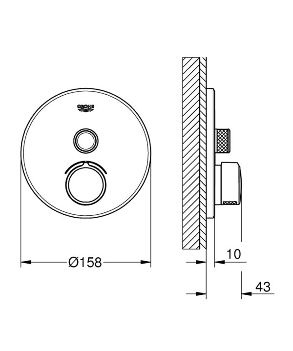 GROHE SmartControl 29144000 | Concealed Mixer - Image 2