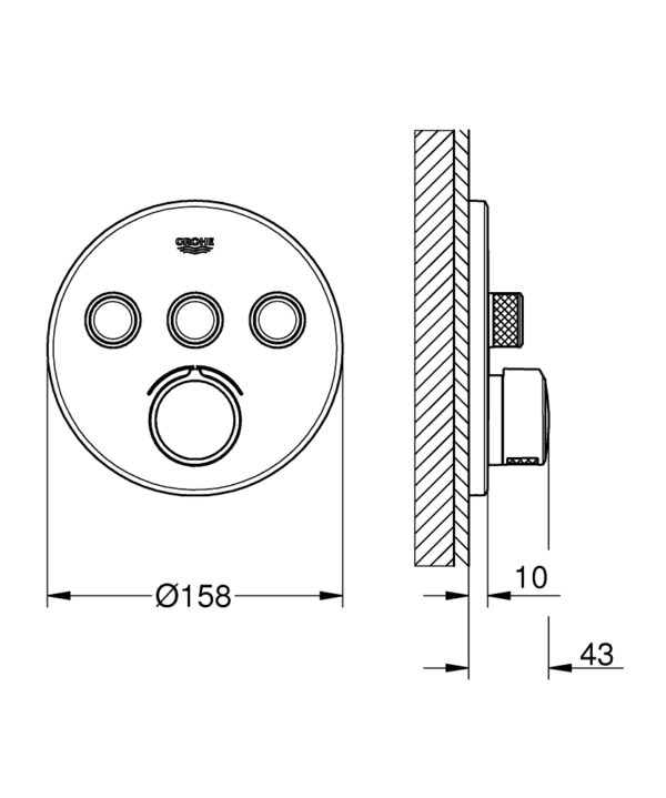 GROHE SmartControl 29146000 | Concealed Mixer - Image 2