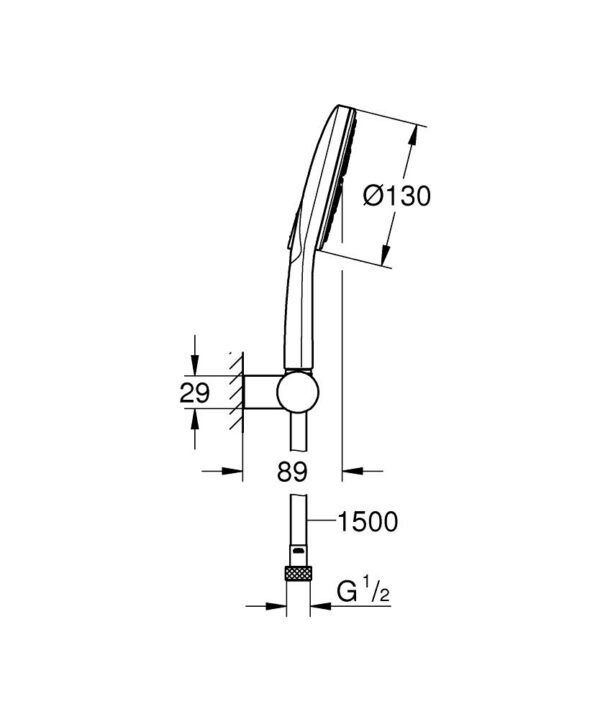 GROHE SmartActive 26580000 | Hand Shower Set - Image 4